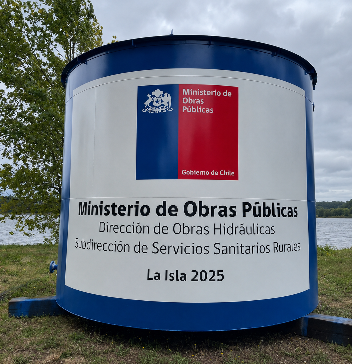 Estanque de agua de 50 metros cúbicos APR La Isla